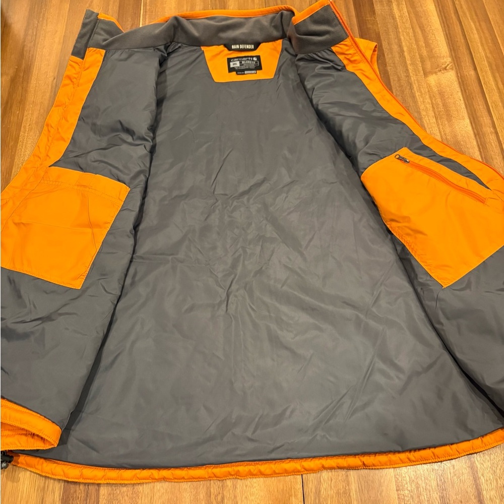 NWT Carhartt Rain Defender Insulated Vest Orange 3XL Relaxed Fit Workwear - Picture 11 of 14